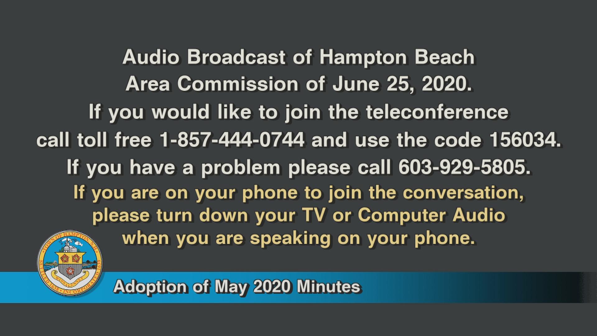 Thumbnail image for Hampton Beach Area Commission, June 25, 2020