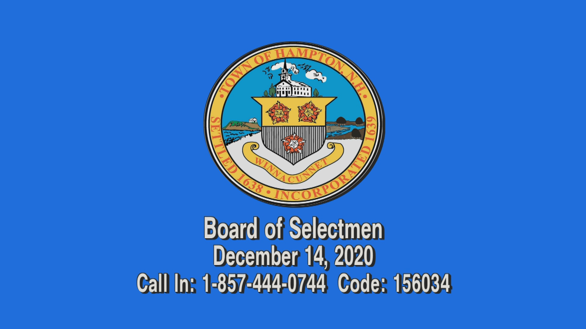 Thumbnail image for Board of Selectmen, December 14, 2020