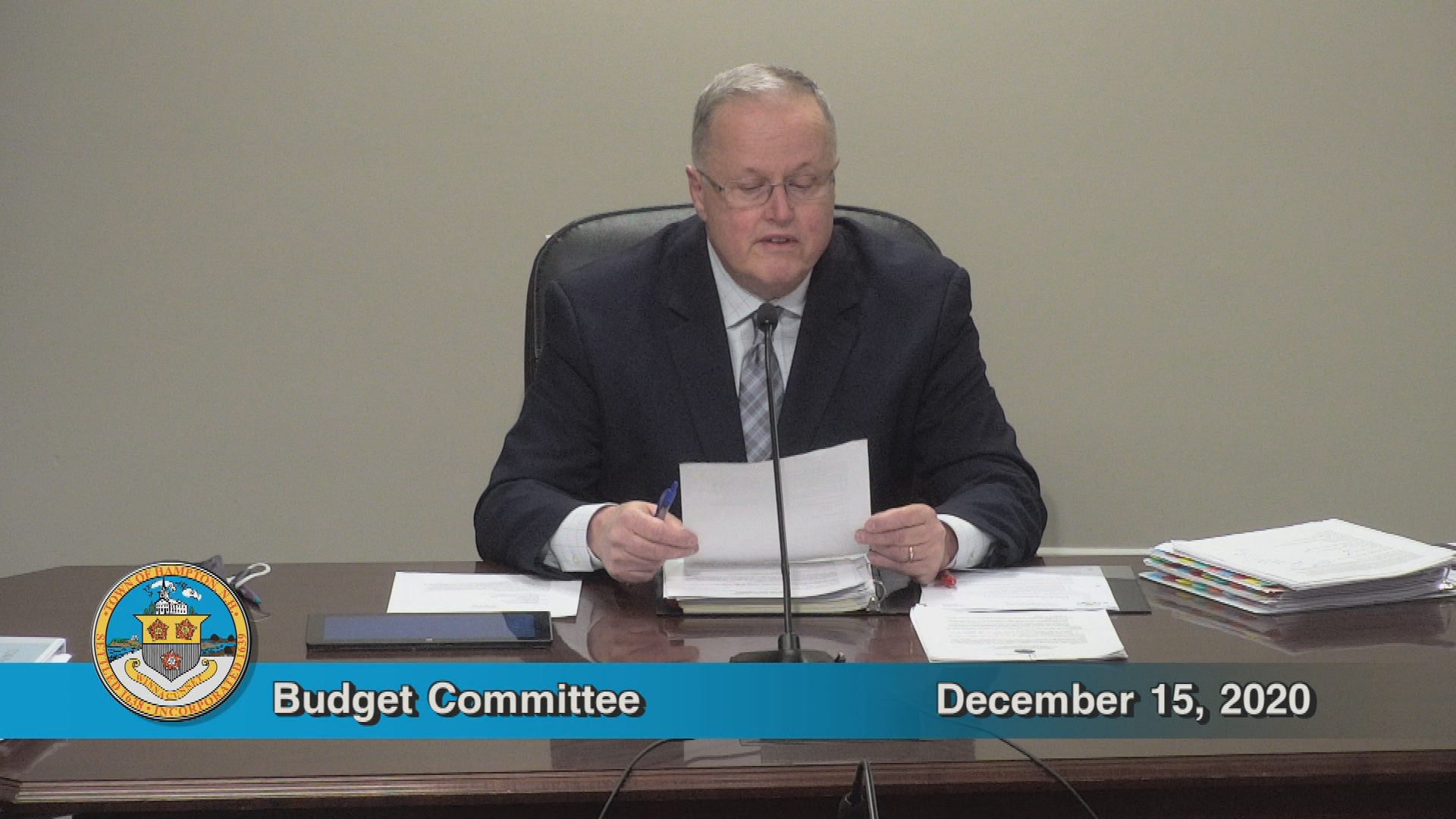 Thumbnail image for Budget Committee, December 15, 2020