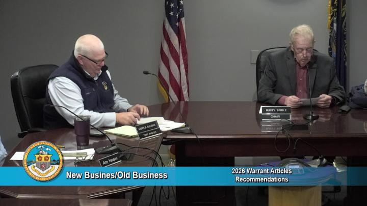 Thumbnail image for Board of Selectmen February 3, 2026