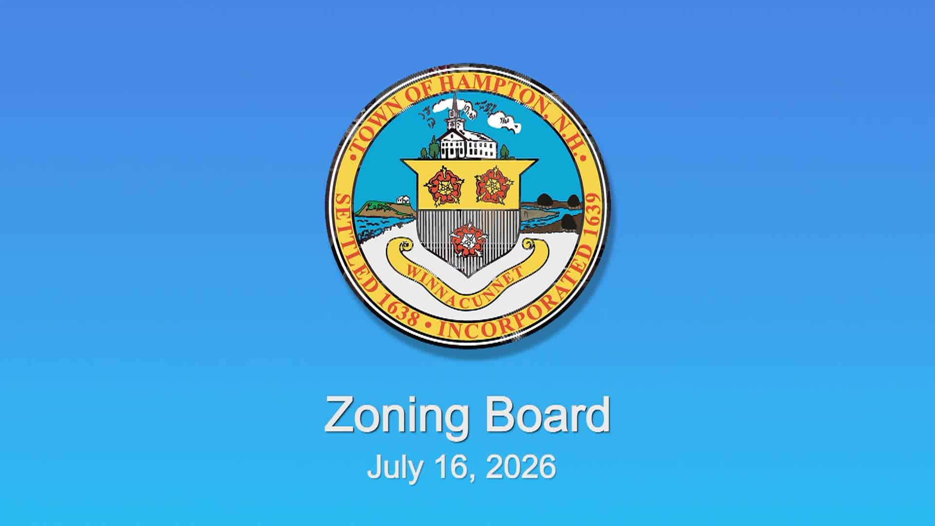 Thumbnail image for Zoning Board, July 16, 2026
