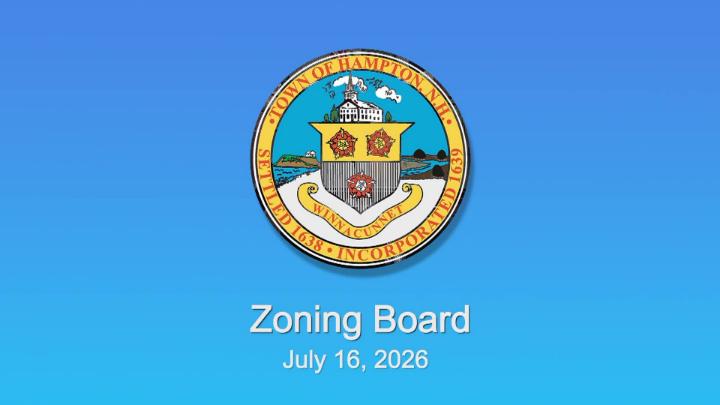 Thumbnail image for Zoning Board, July 16, 2026