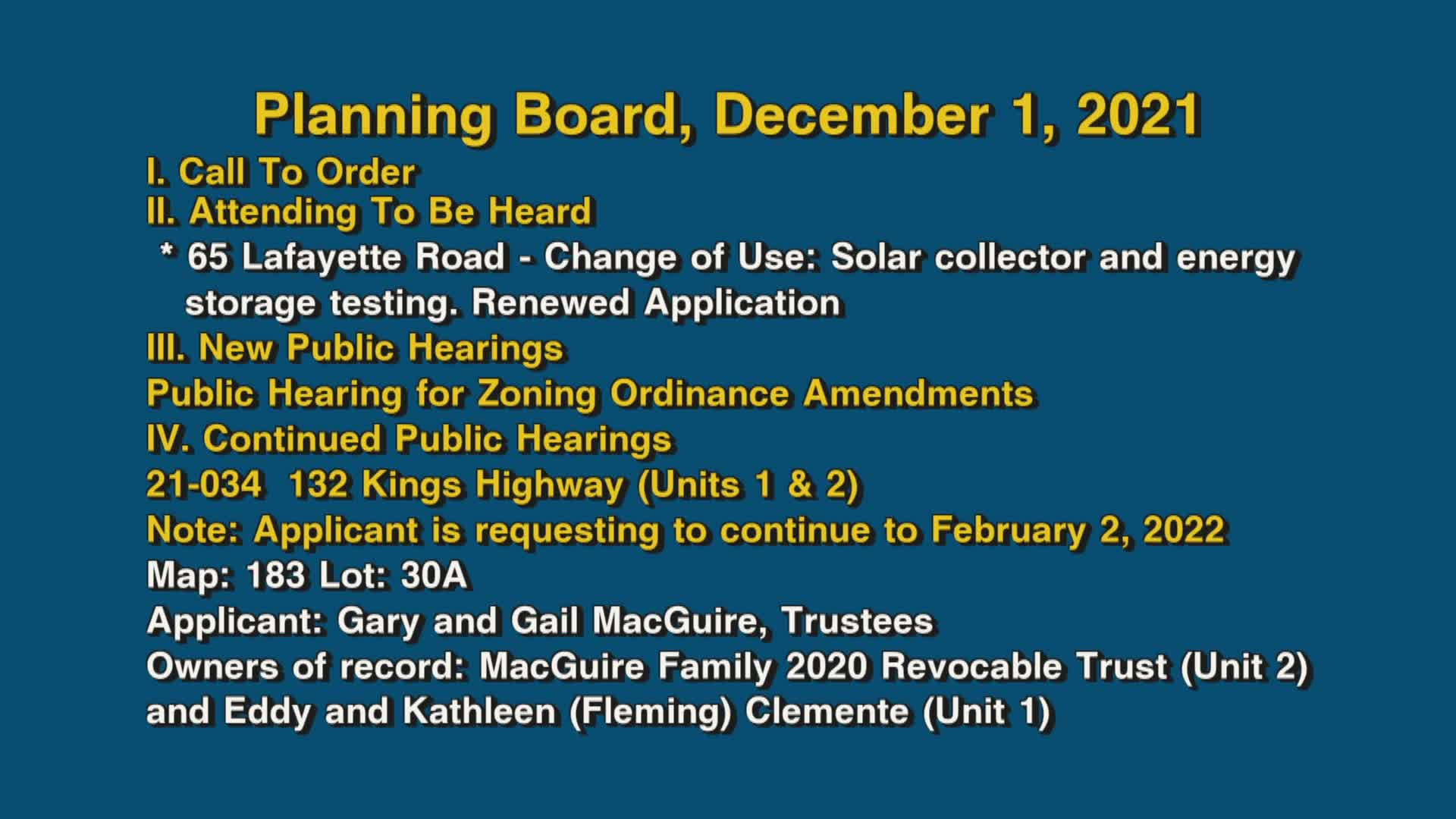 Thumbnail image for Planning Board, December 1, 2021