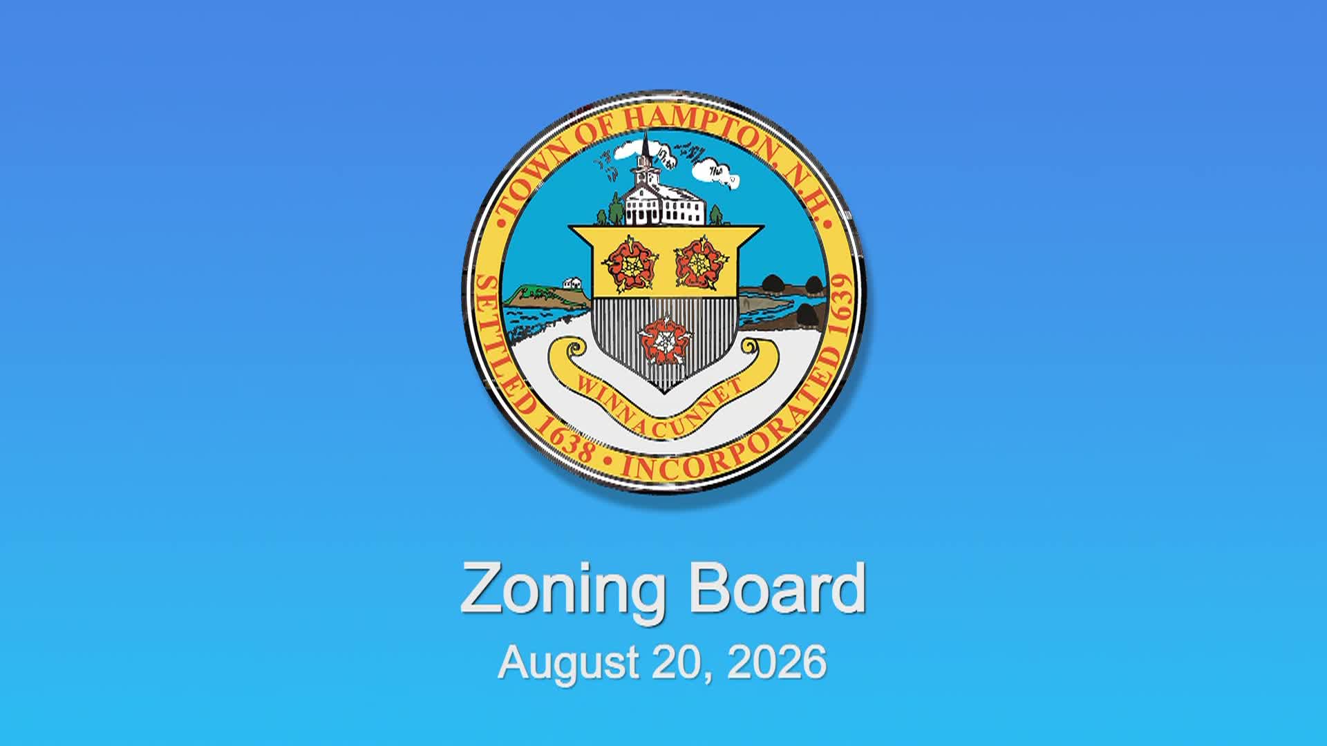 Thumbnail image for Zoning Board, August 20, 2026