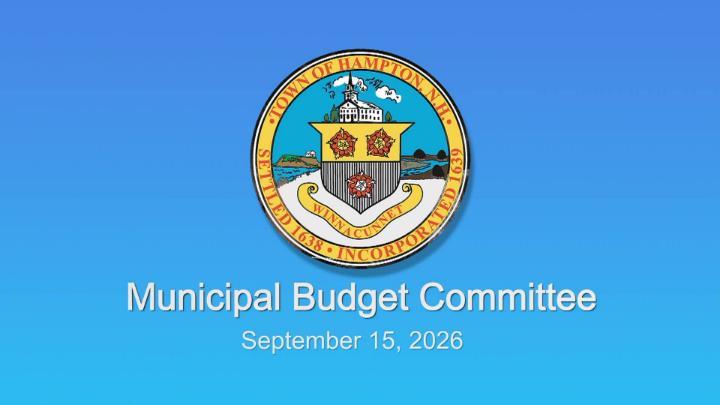 Thumbnail image for Budget Committee, September 15, 2026