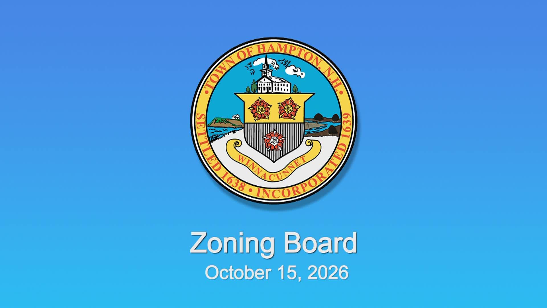 Thumbnail image for Zoning Board, October 15, 2026