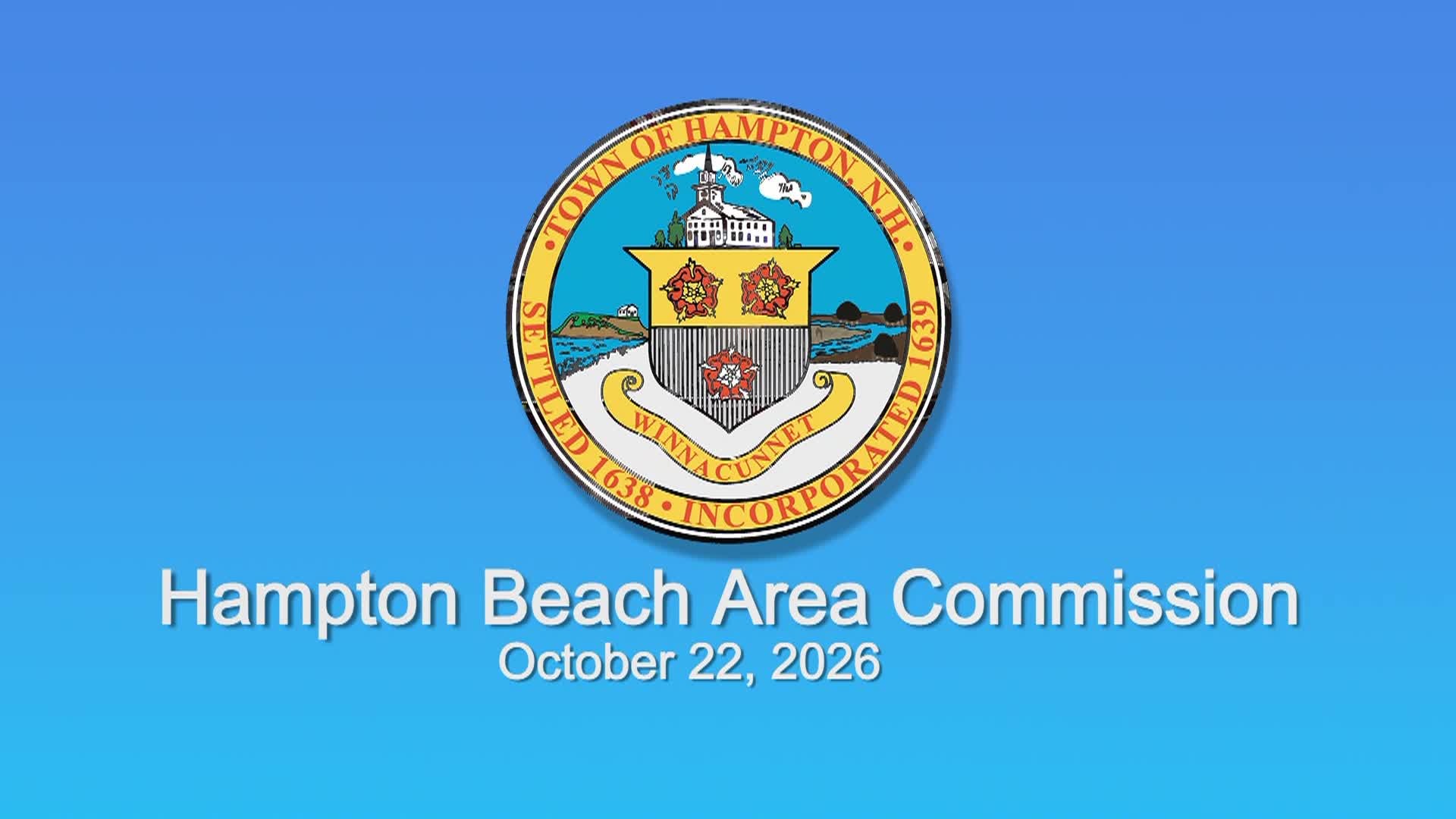 Thumbnail image for Hampton Beach Area Commission, October 22, 2026