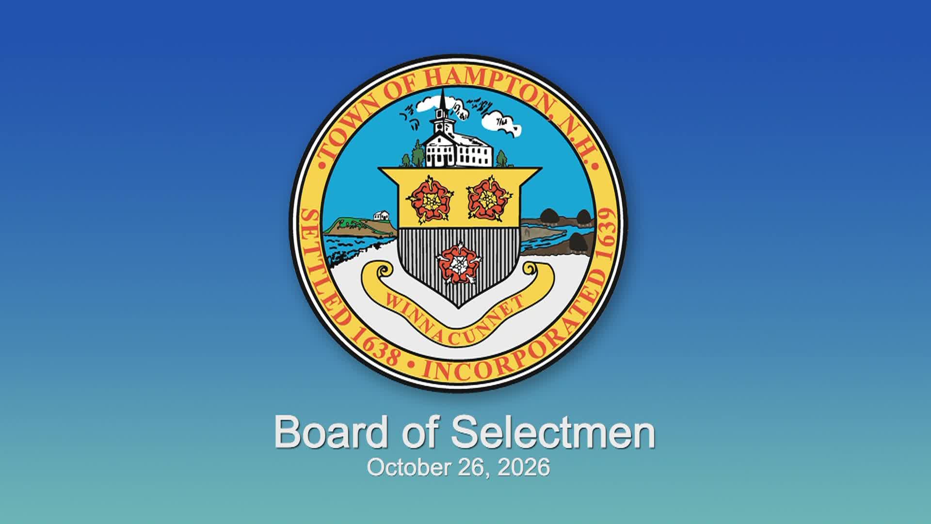 Thumbnail image for Board of Selectmen October 26,  2026