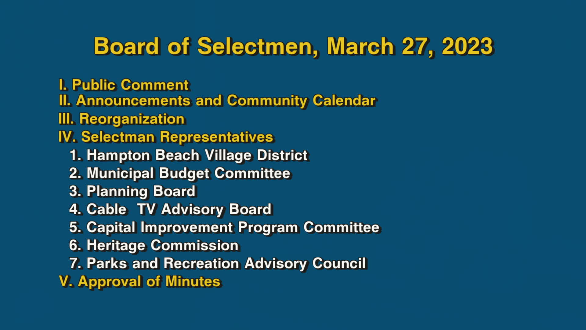 Thumbnail image for Board of Selectmen, Fix March 27, 2023
