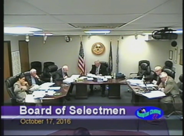 Thumbnail image for Board of Selectmen, October 17, 2016