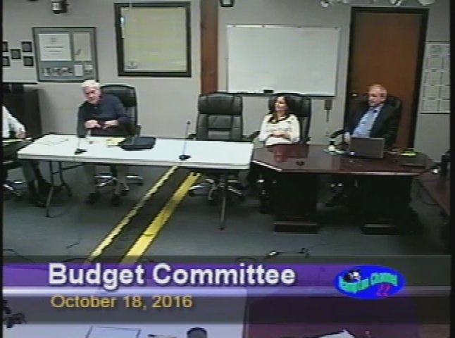Thumbnail image for Budget Committee, October 18, 2016
