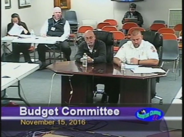 Thumbnail image for Budget Committee, November 15, 2016