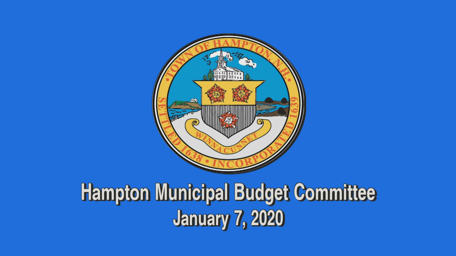 Thumbnail image for Budget Committee, January 7, 2019